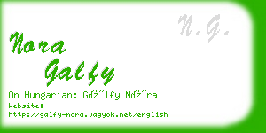 nora galfy business card